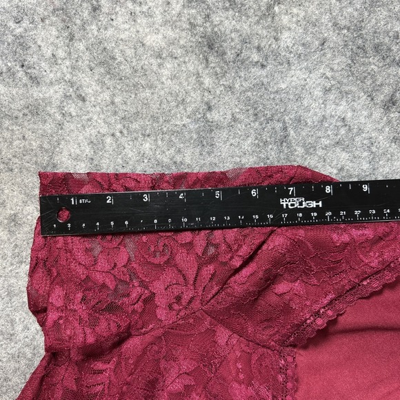 Mondschein Cocktail‎ Dress Women's Medium Maroon Satin Floral Lace Elegant Party - Picture 5 of 9